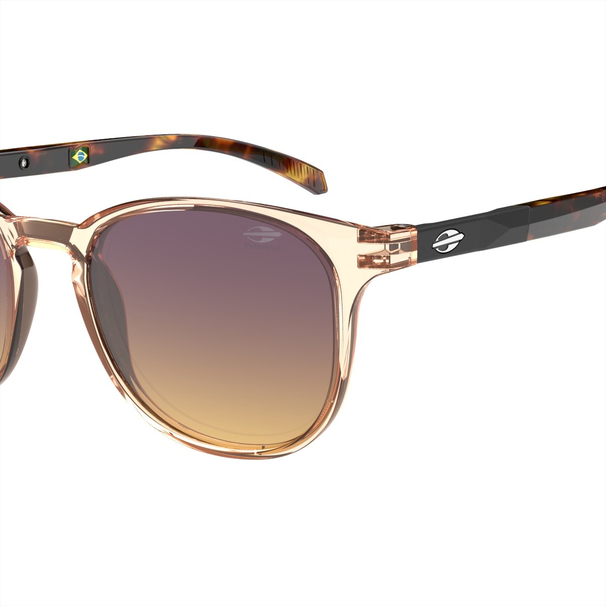 Oculos Solar Mormaii Phuket M0210b61a7 Nude Translucido Lente Roxo Degrade cat1 Bege 3