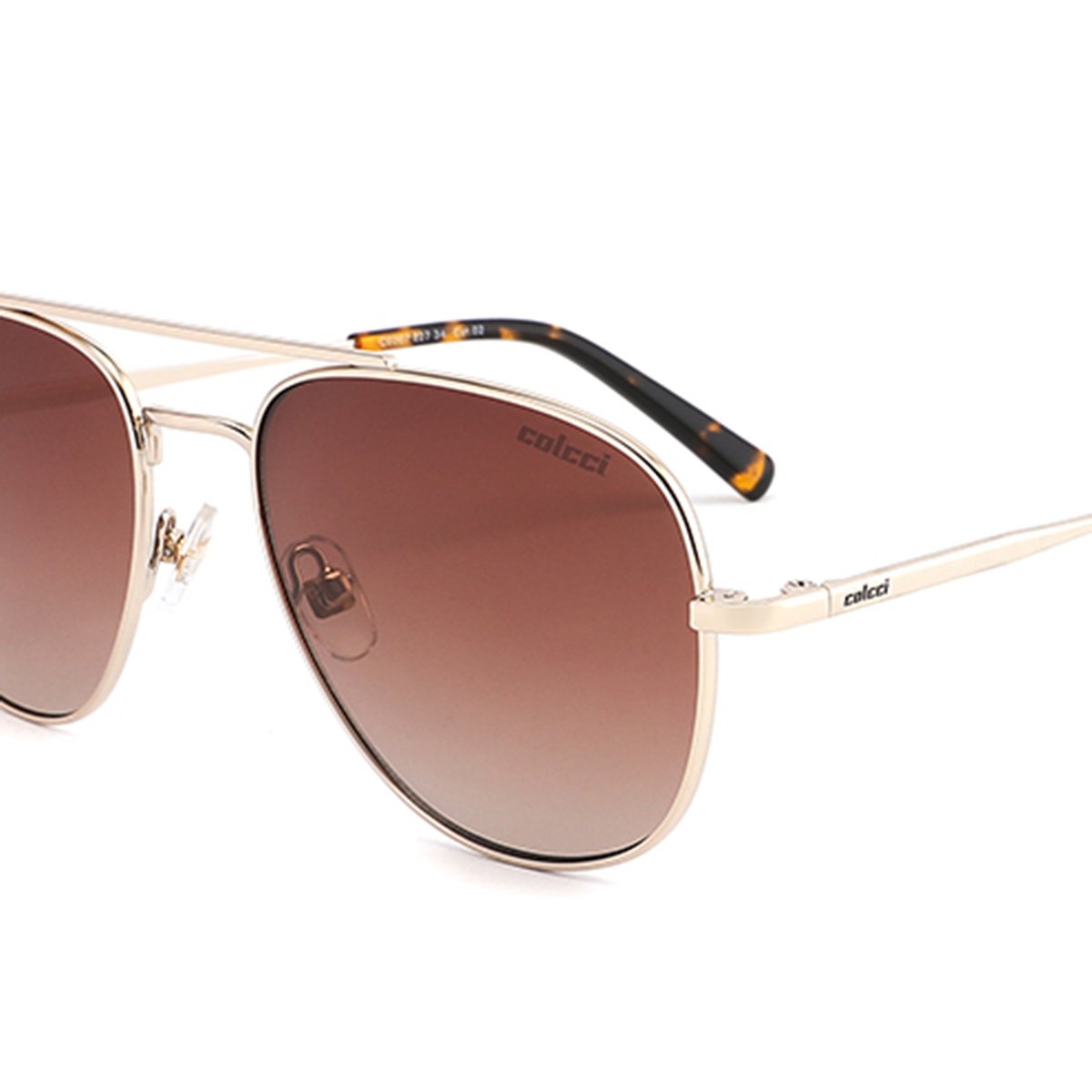 Oculos Solar Colcci C0307E2734 Dourado Brilho Lente Marrom Degrade cat1 Dourado 3