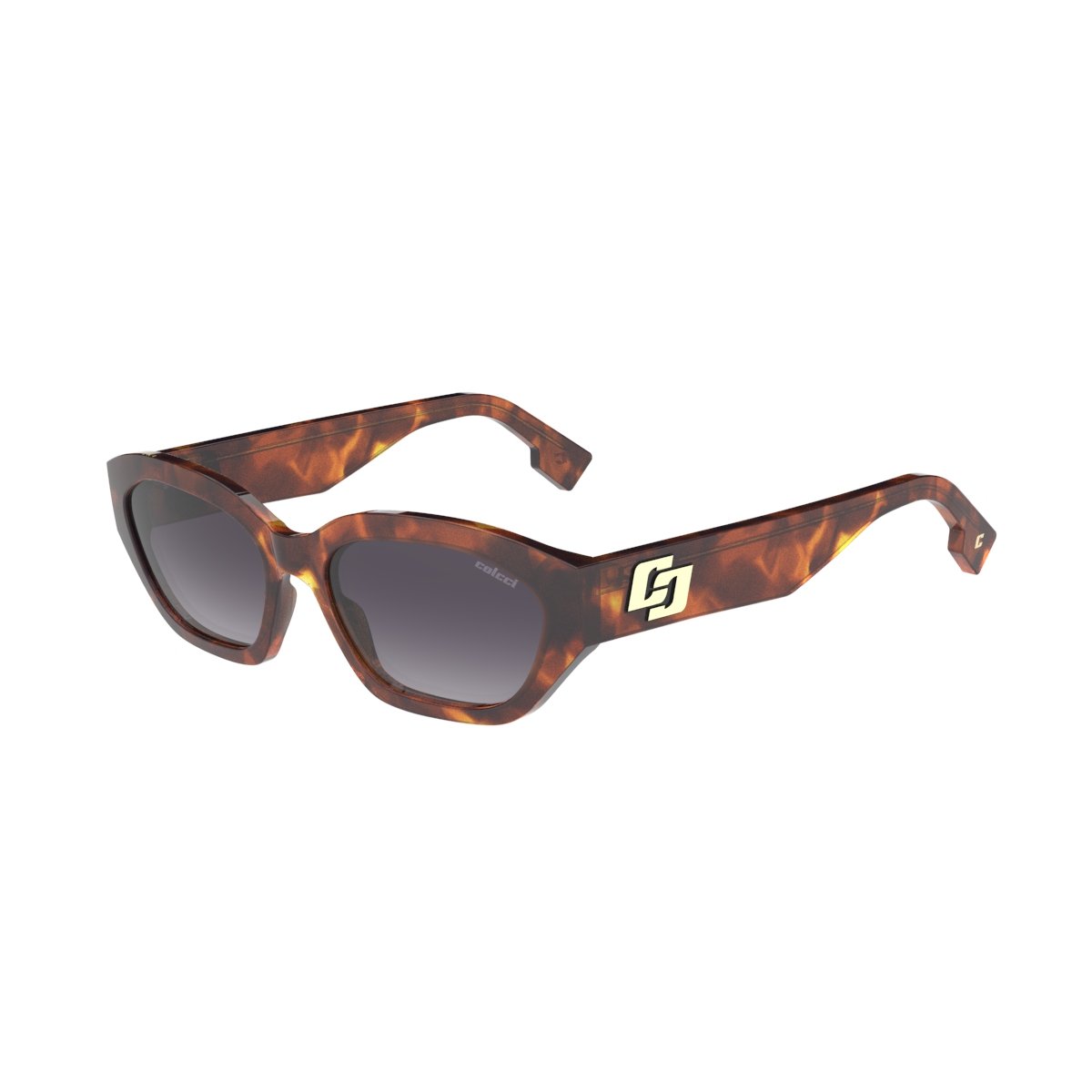 Oculos Solar Colcci Petra C0317j9033 Marrom Brilho Demi Lente Cinza Degrade cat1
