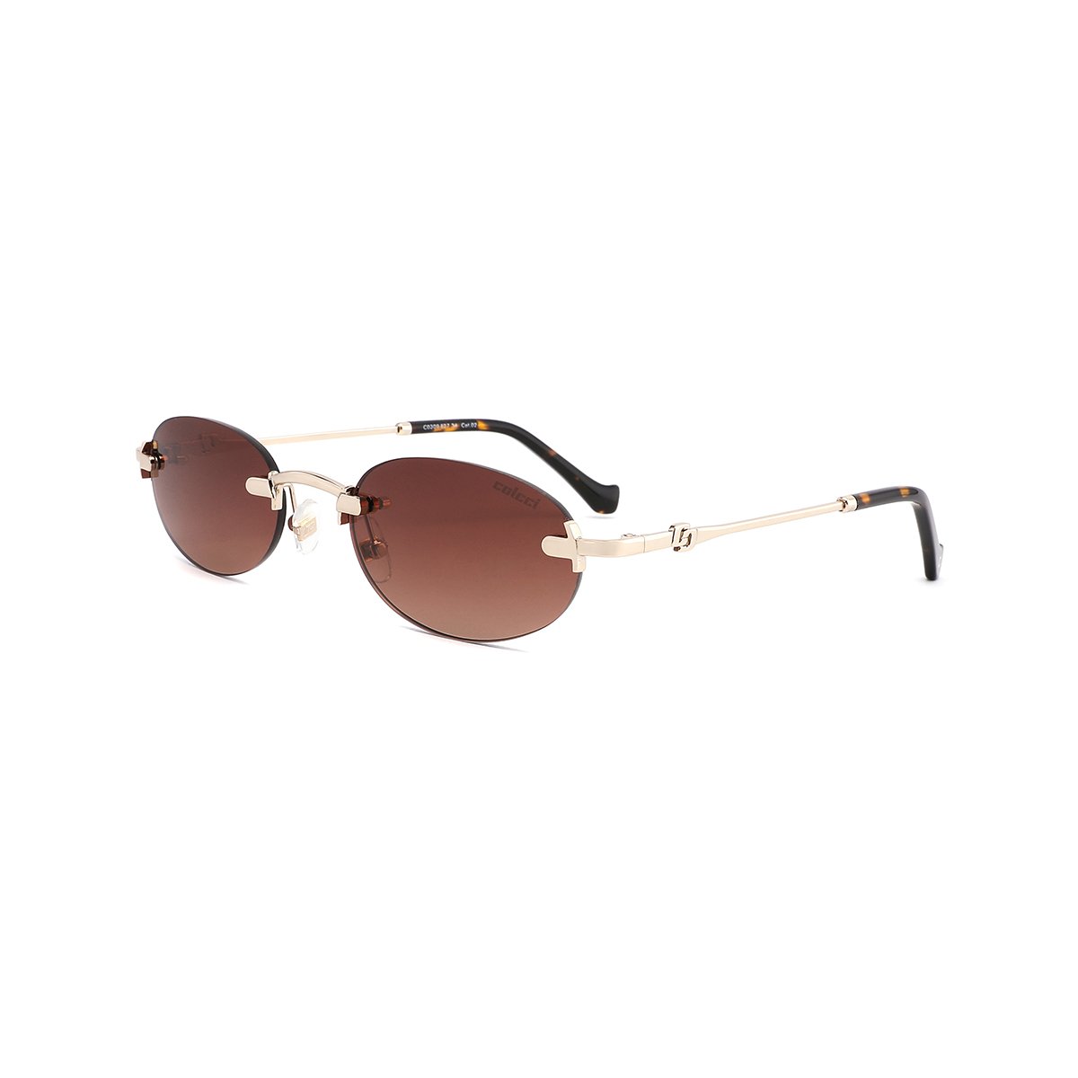 Oculos Solar Colcci C0309E2734 Dourado Brilho Lente Marrom Degrade cat1