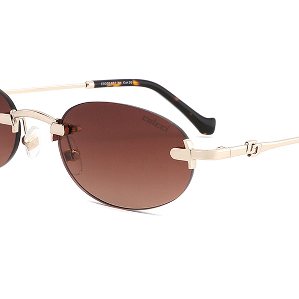 Oculos Solar Colcci C0309E2734 Dourado Brilho Lente Marrom Degrade cat1 Dourado 3
