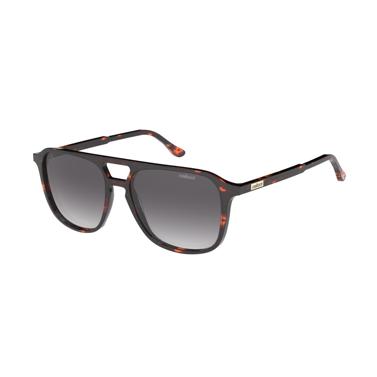 Oculos Solar Colcci Hunter C0319f2133 Marrom Brilho Demi Lente Cinza Degrade cat1