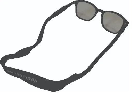 Cordao Seguranca Oculos Mormaii Neoprene Preto Logo Branco Preto 3
