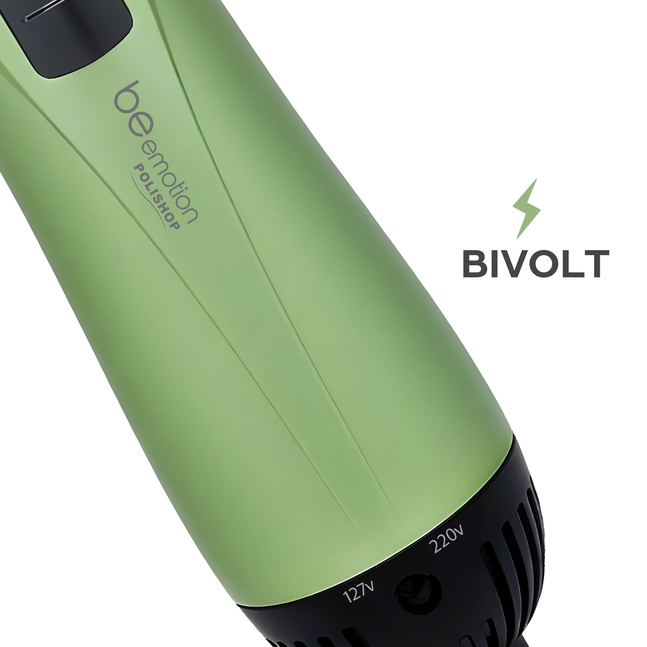 Escova Rotating Nutrah e Prancha de Cabelo Shine Nutrah Be Emotion Preto 5