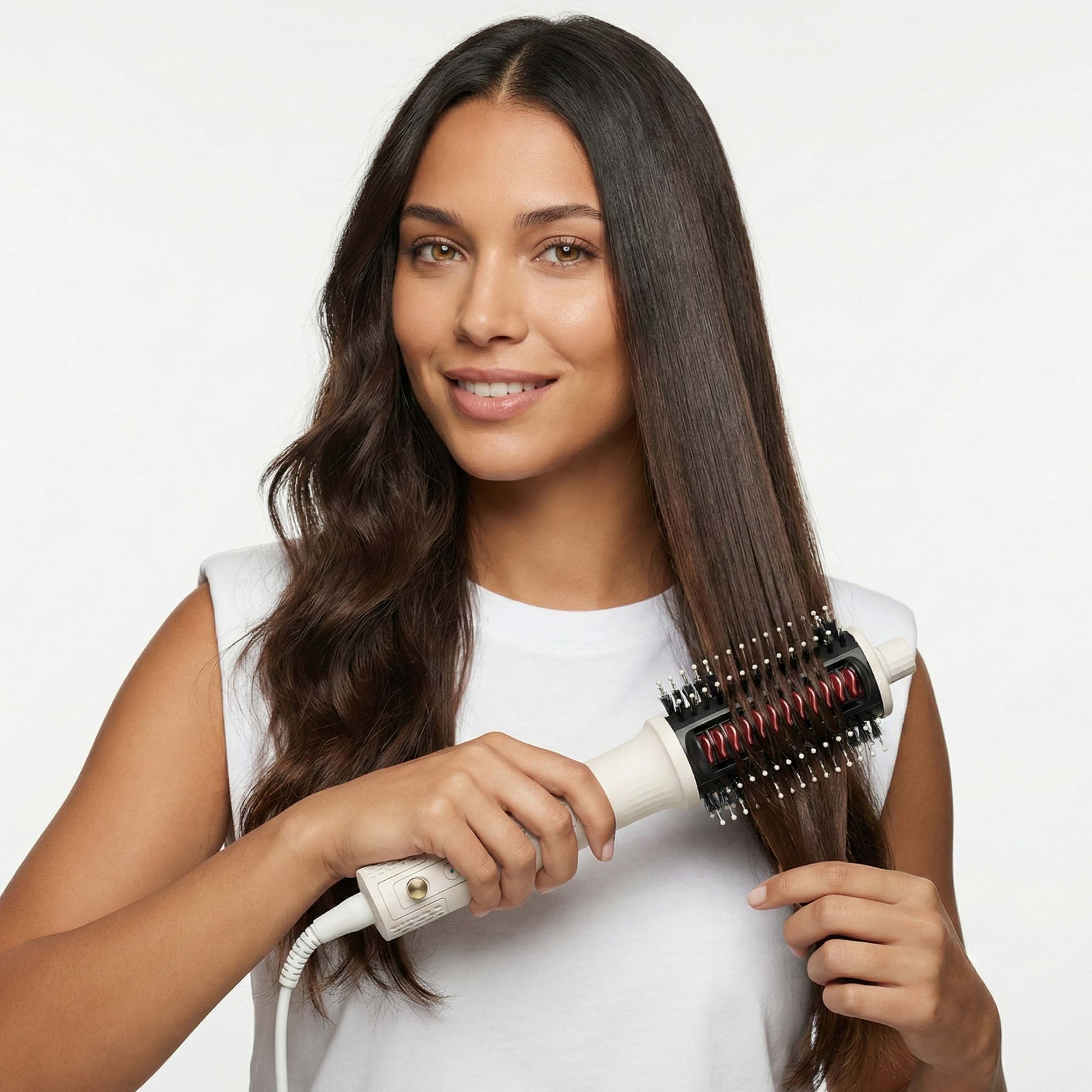 Escova Hot Brush 4 em 1 be emotion Polishop Branco 14