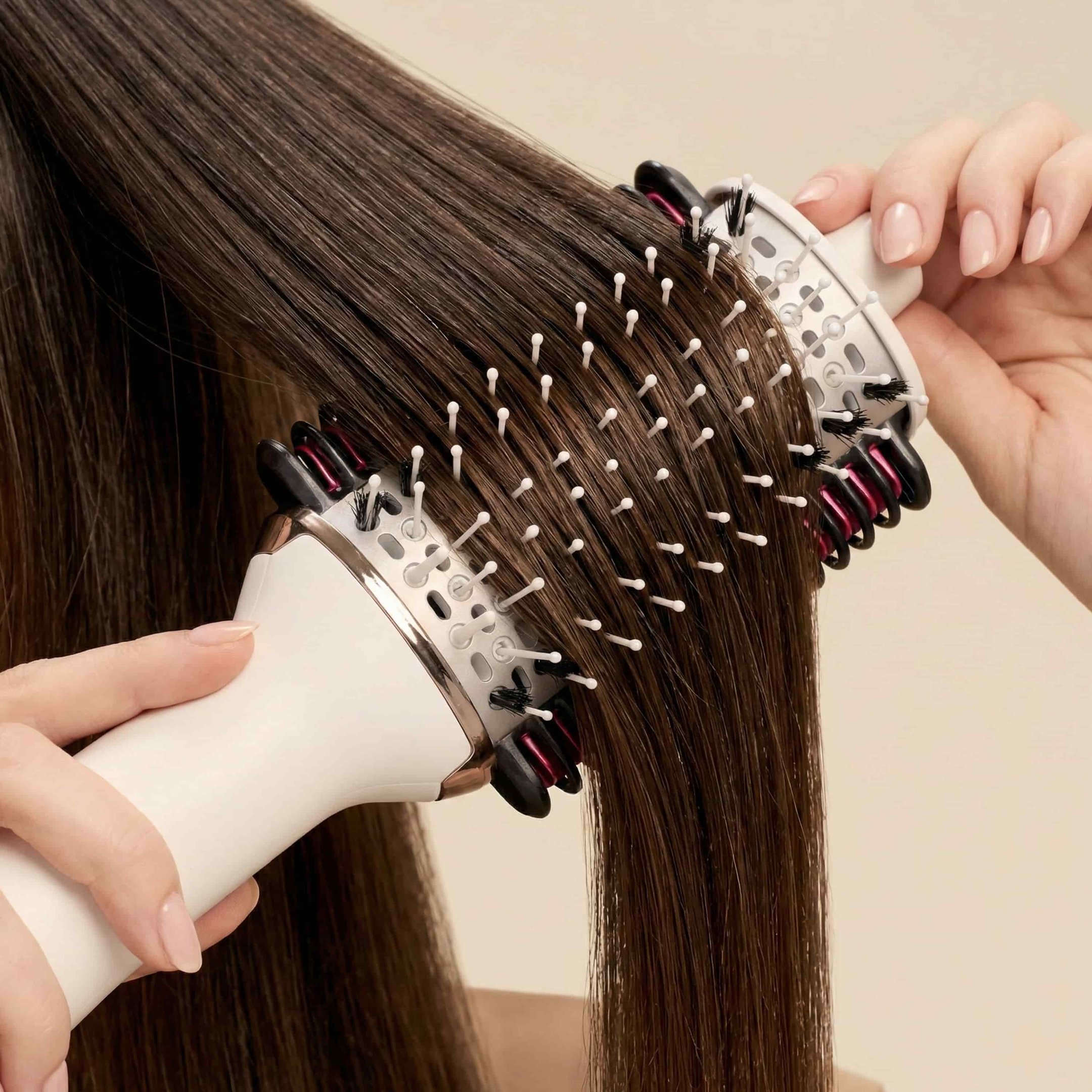 Escova Hot Brush 4 em 1 be emotion Polishop Branco 10