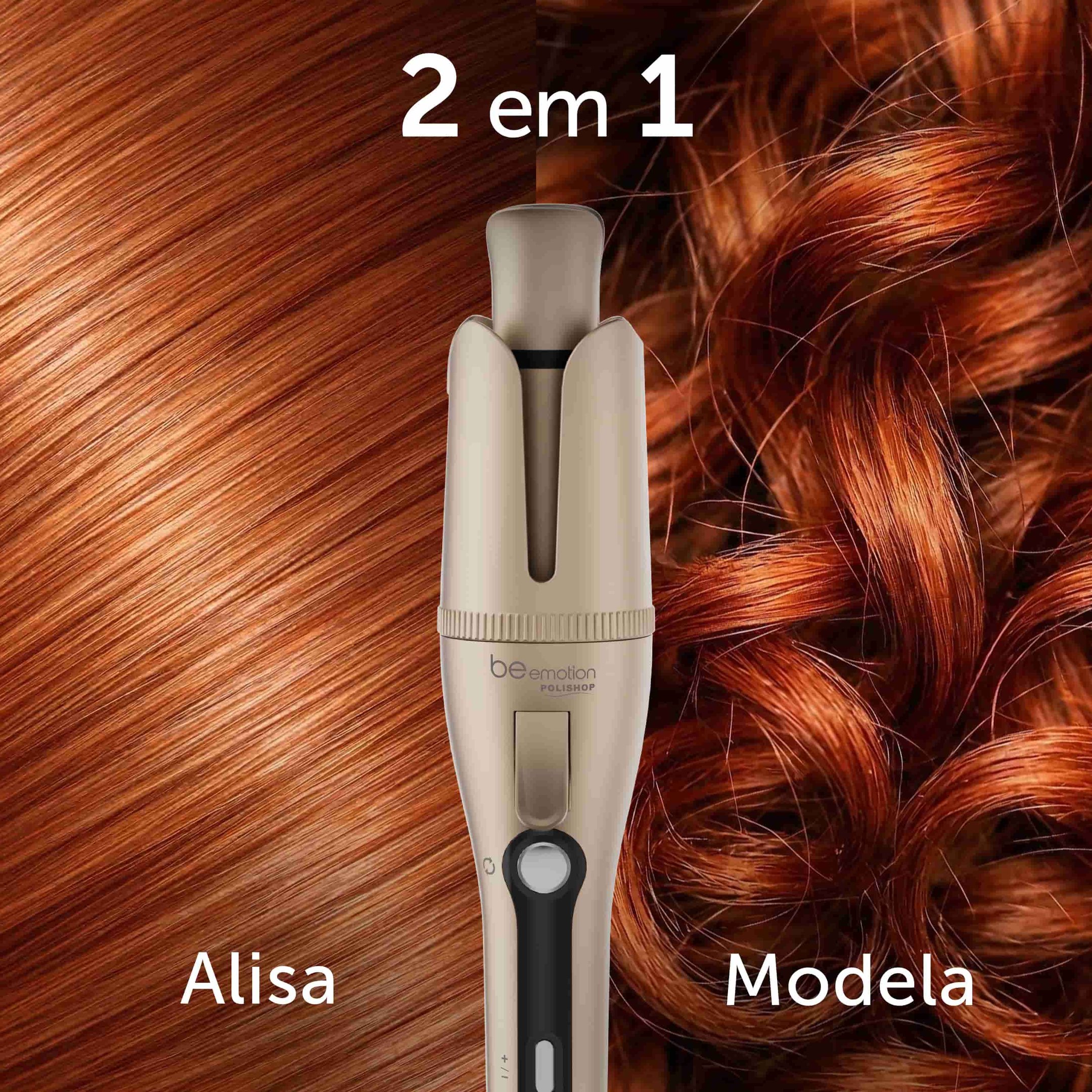Prancha e Modelador 2 em 1 Duo Styler be emotion Bege 6