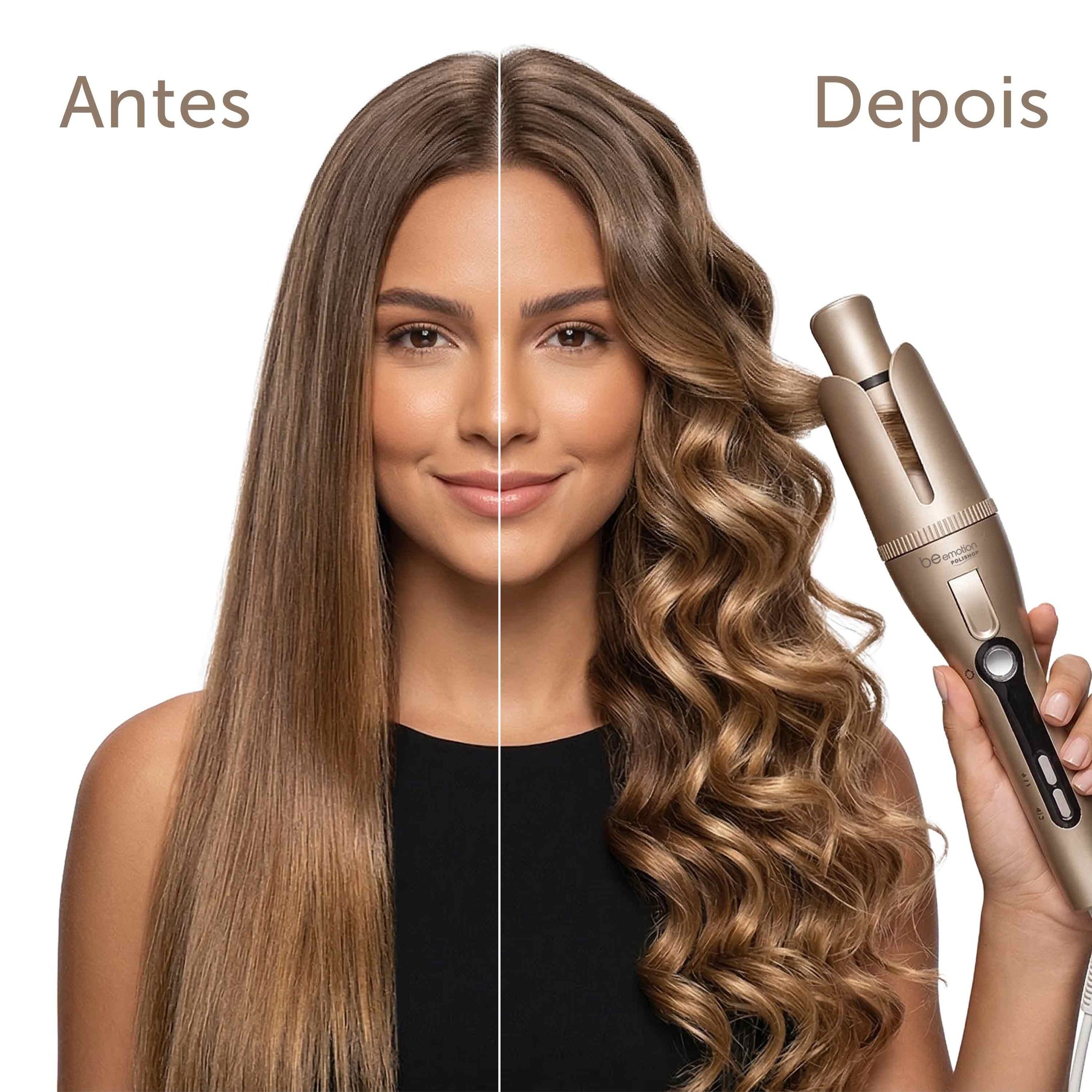 Prancha e Modelador 2 em 1 Duo Styler be emotion Bege 7