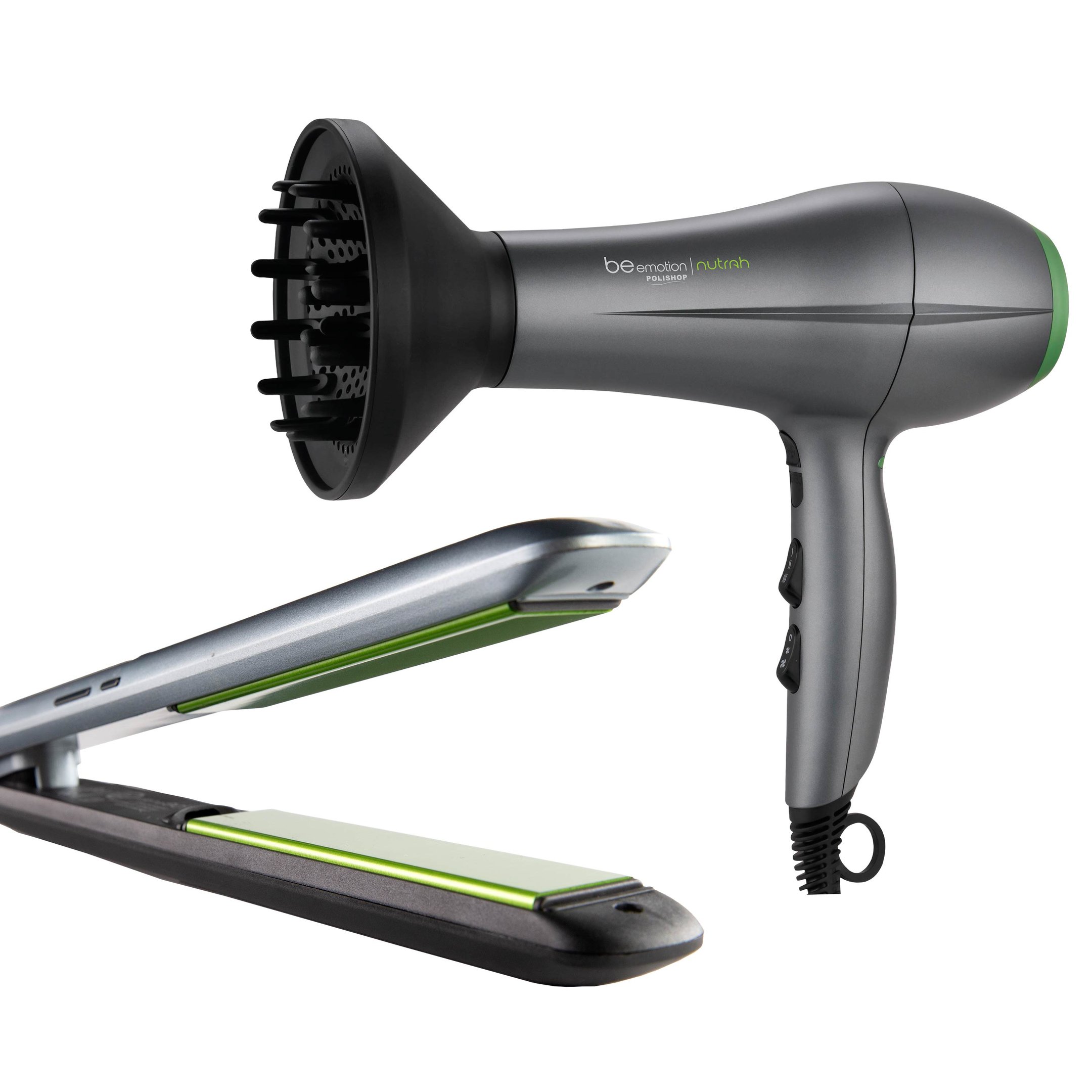 Secador Nutrah be emotion e Prancha de Cabelo Shine Nutrah Be Emotion Cinza 2