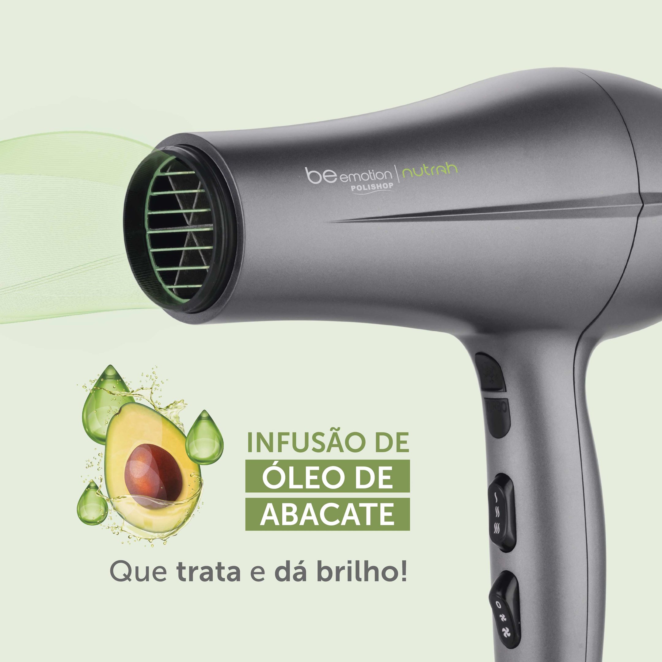 Secador Nutrah be emotion e Prancha de Cabelo Shine Nutrah Be Emotion Cinza 3