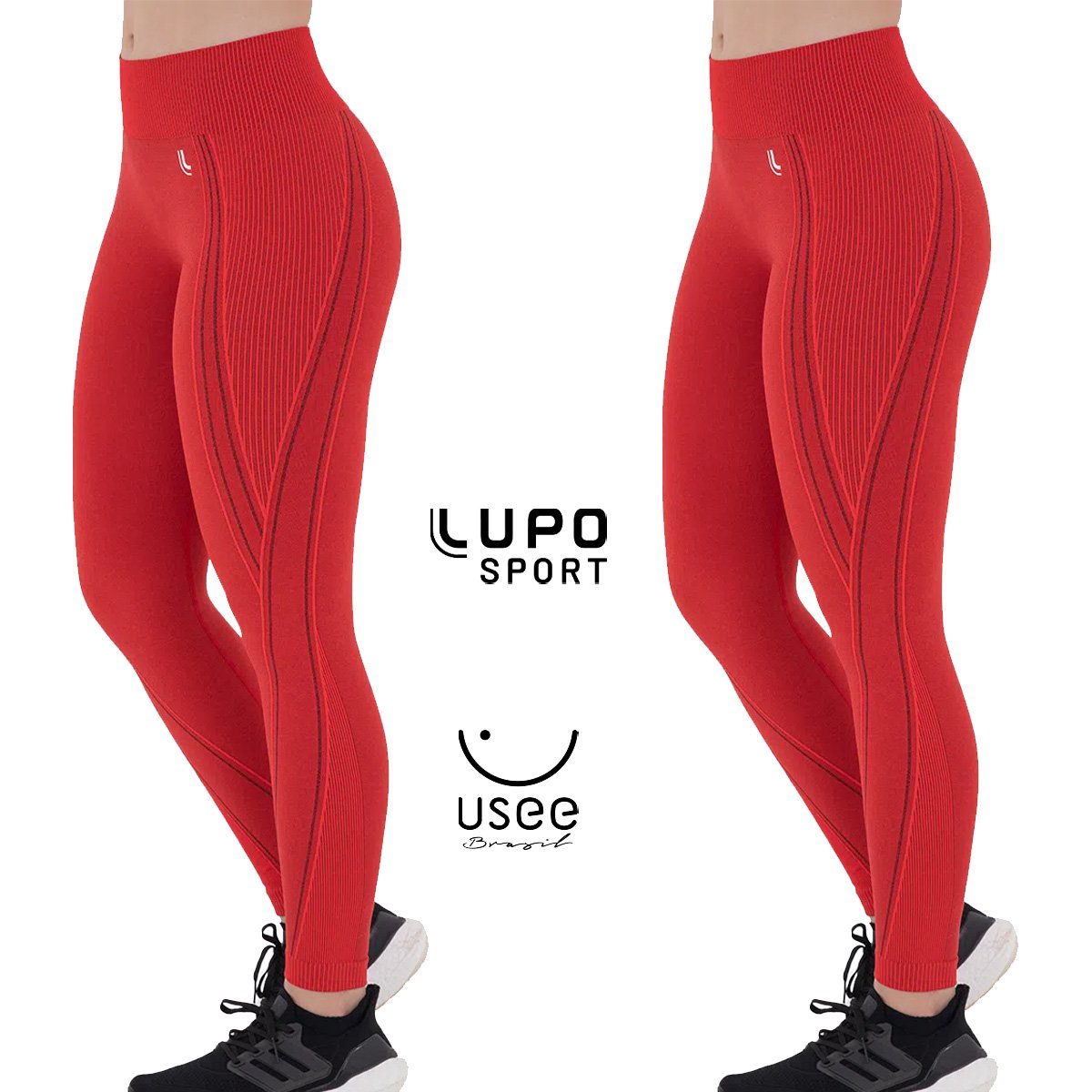 Calça Legging Lupo Sport Strong Feminina - Vermelho Vermelho