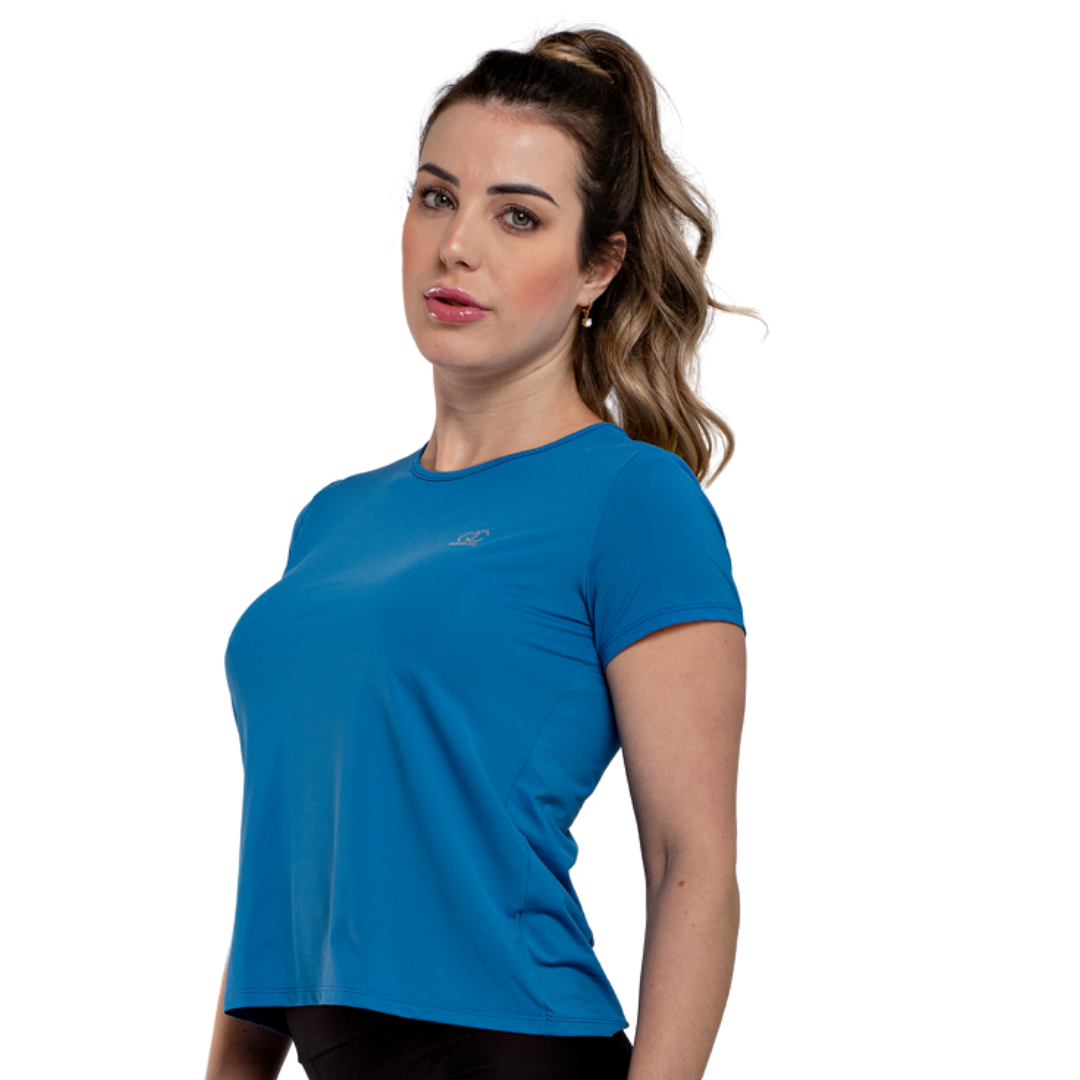 Blusa Cropped Fitness Básico Hoopfit Academia - Feminina em