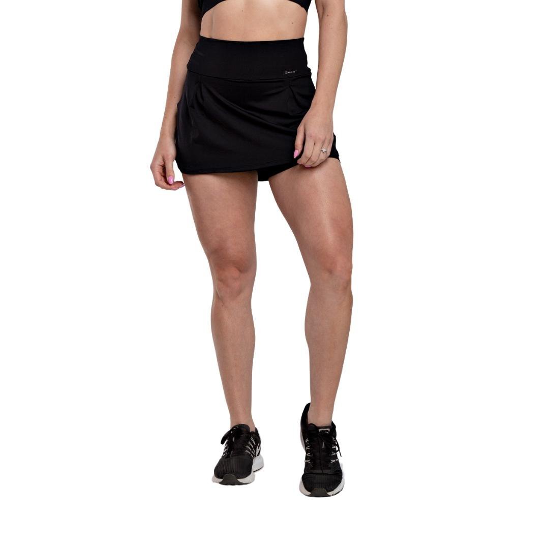 Shorts Saia Fitness Feminino com Tela em DryFit Poliamida com