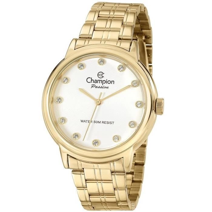 Relógio Champion Feminino Ref: Cn29874h Casual Dourado