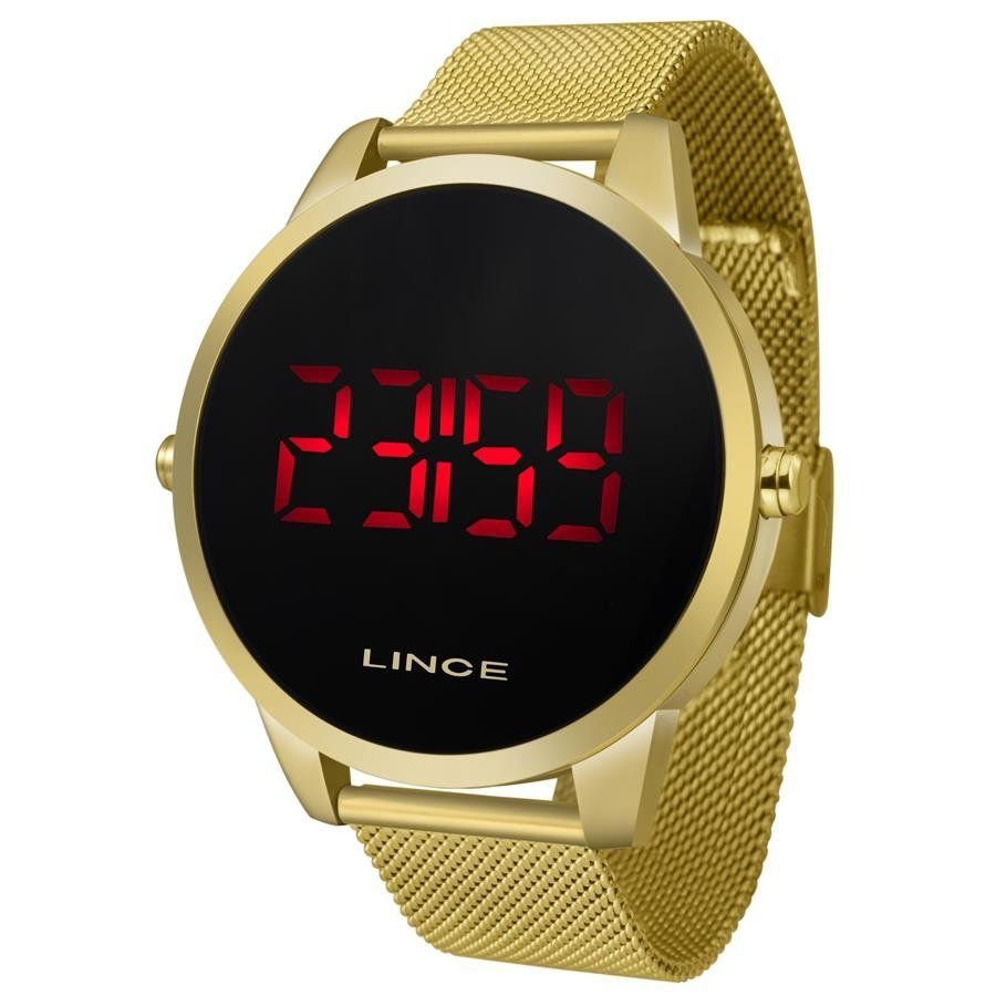 Relógio Lince Masculino Ref: Mdg4586l Pxkx Digital LED Dourado Dourado 1