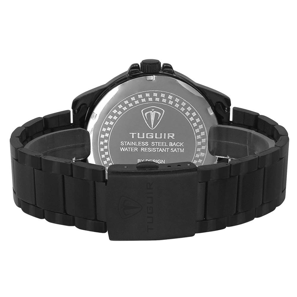 Relógio Tuguir Masculino Ref: Tg160 Tg30197 Casual Black Preto 3