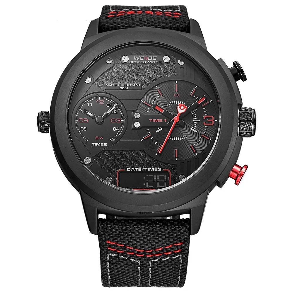 Relógio Weide Masculino Ref: Wh6405b A10610 Anadigi Oversized Black