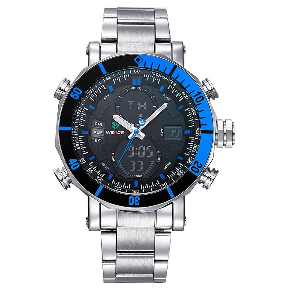 Relógio Weide Masculino Ref: Wh5203 A10793 Anadigi Prateado Prata 1
