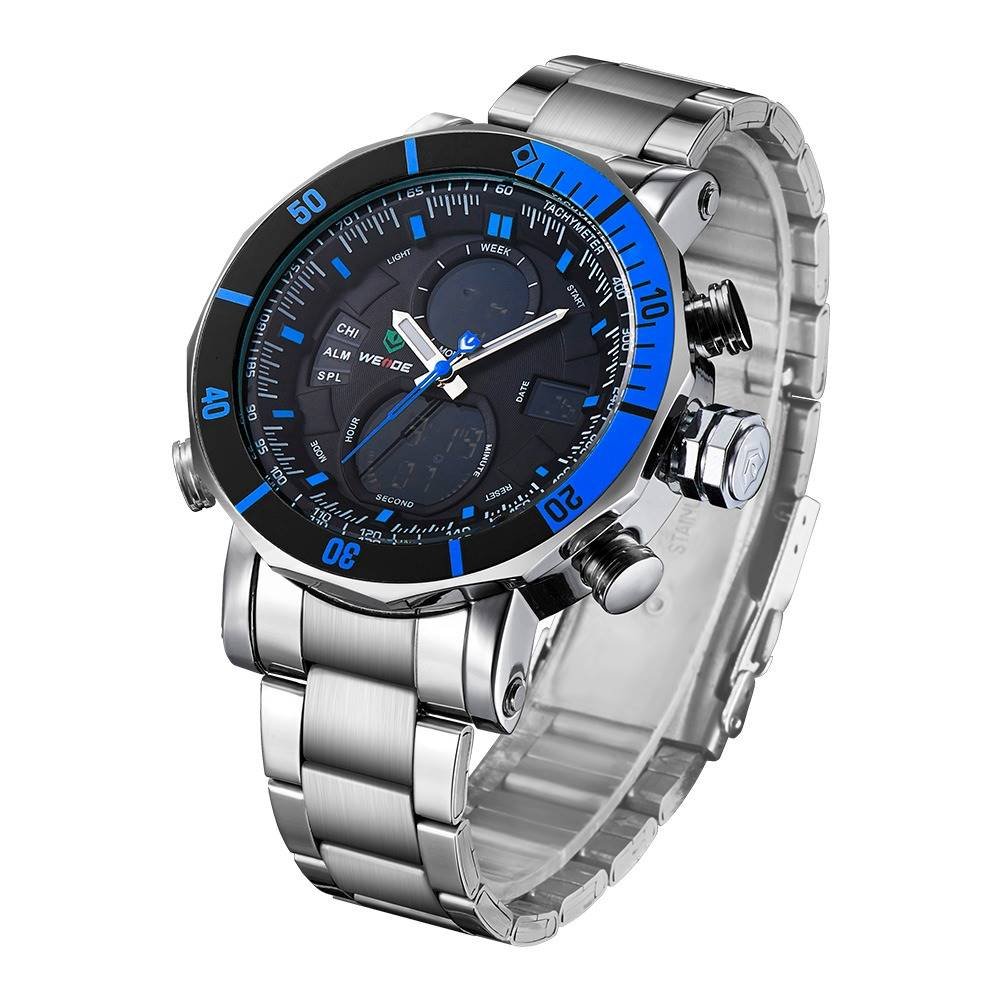 Relógio Weide Masculino Ref: Wh5203 A10793 Anadigi Prateado Prata 2