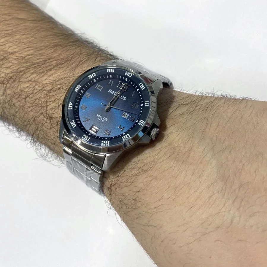 Relógio Seculus Masculino Ref: 44011g0svna1 Casual Prateado Cinza 5