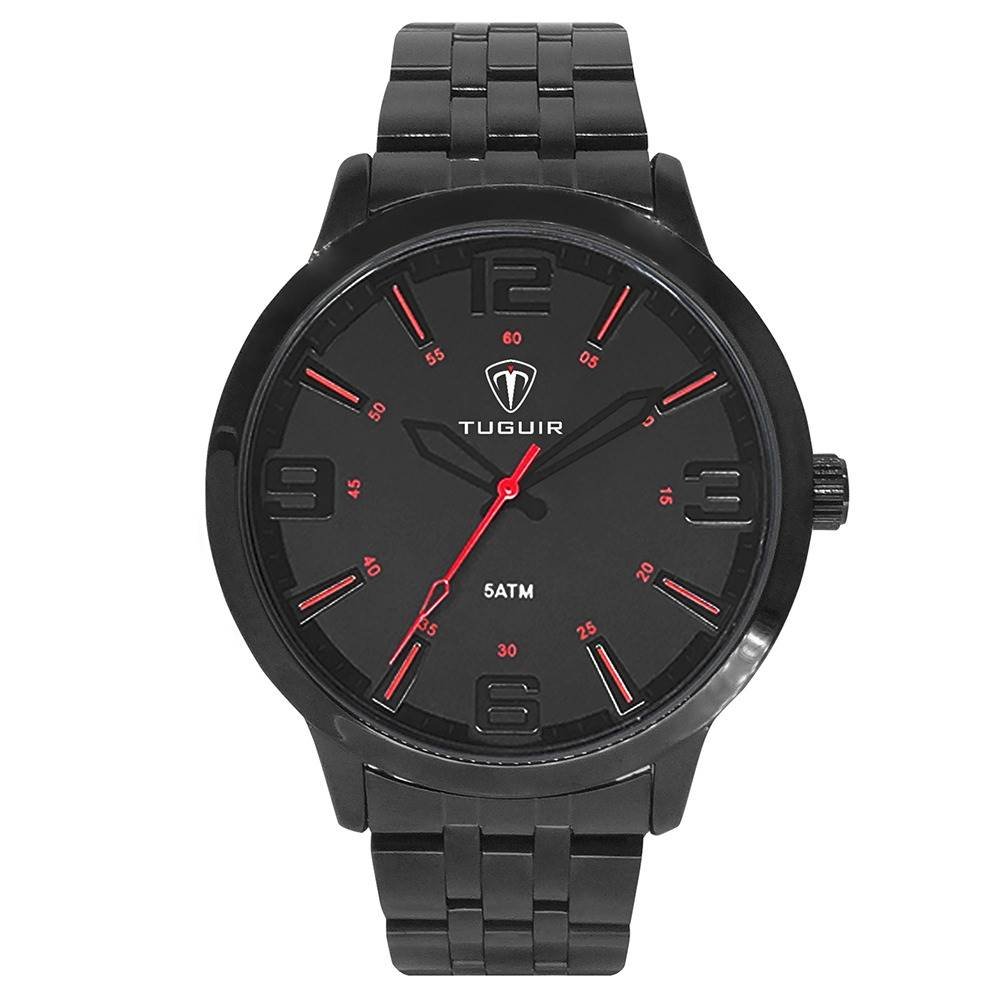 Relógio Tuguir Masculino Ref: Tg161 Tg30200 Casual Black