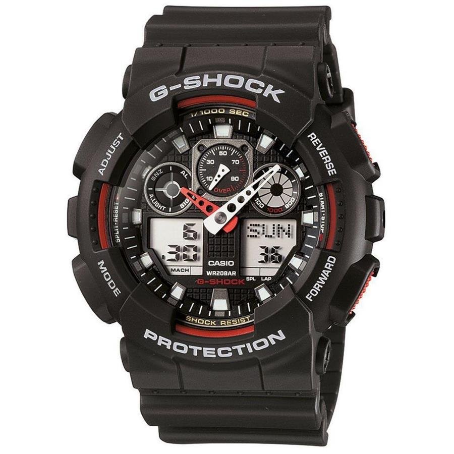 Relógio Casio Masculino Ref: Ga-100-1a4dr G-Shock Anadigi Preto