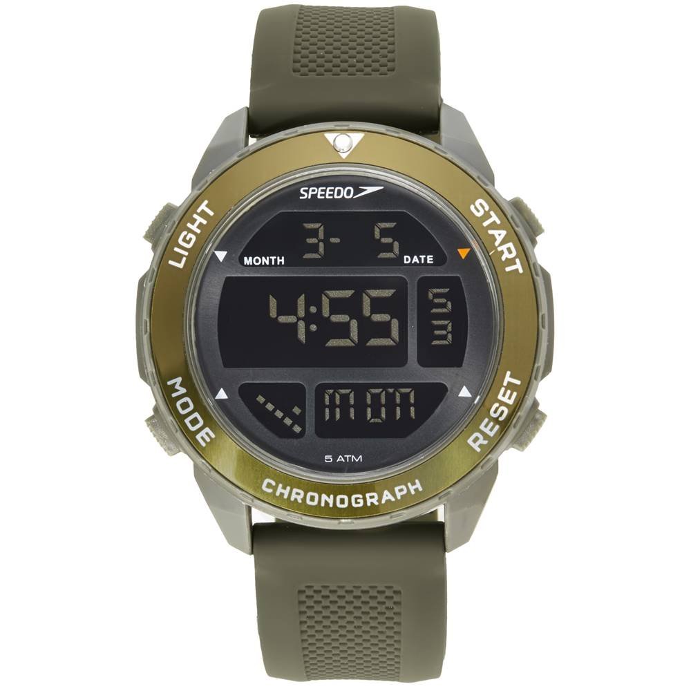 Relógio Speedo Masculino Ref: 15053g0evnv2 Esportivo Digital Verde Militar Verde 1