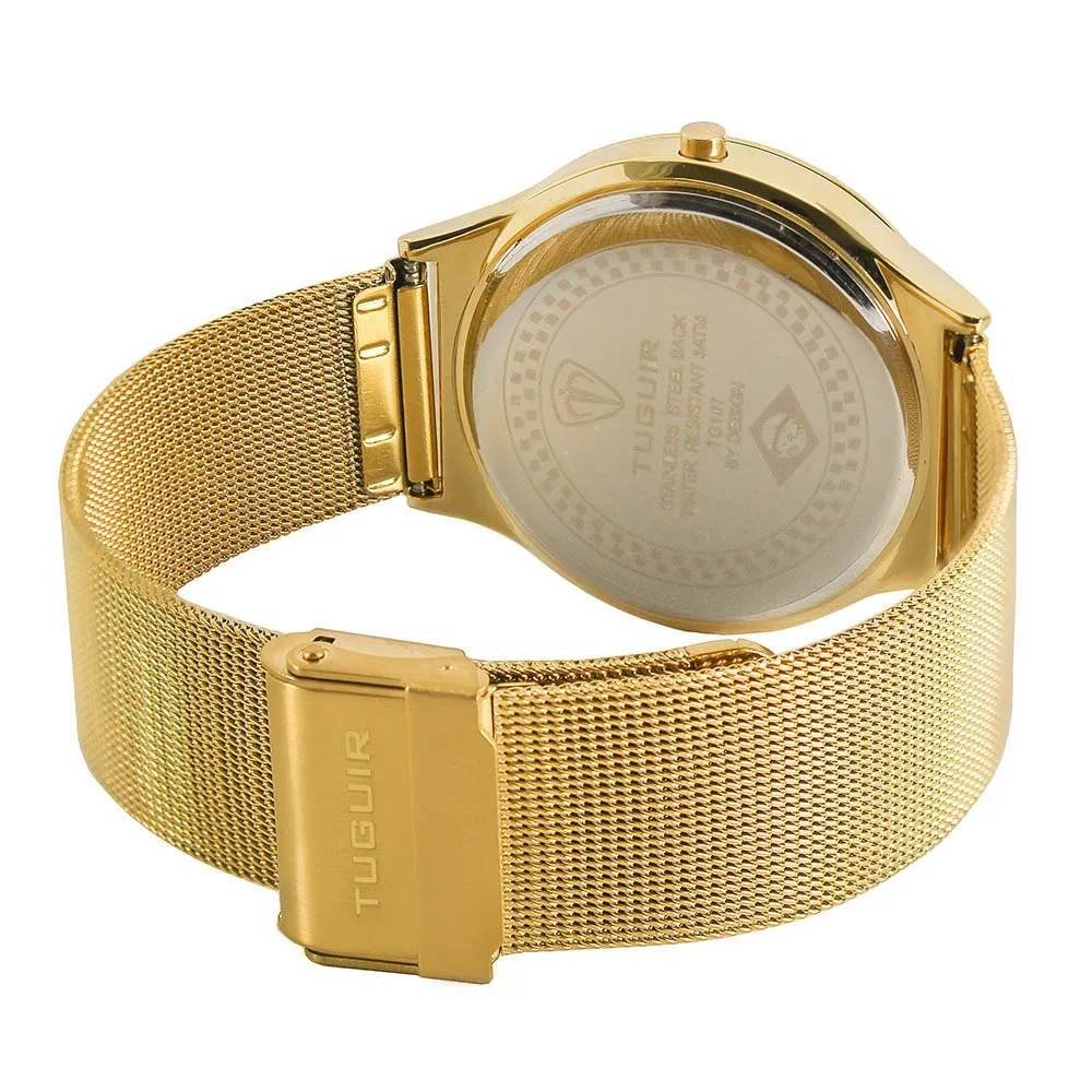 Relógio Tuguir Feminino Ref: Tg107 Tg30049 Digital LED Dourado Dourado 2
