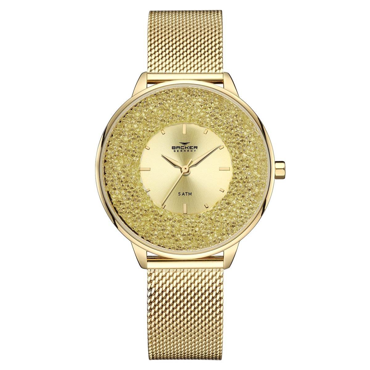 Relógio Backer Feminino Ref: 14030145f Ch Fashion Dourado Dourado 1