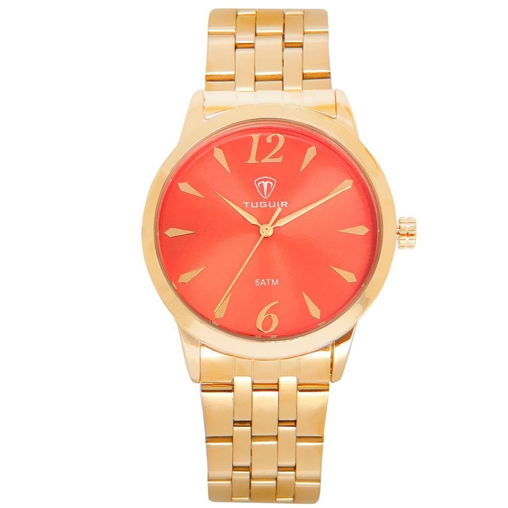 Relógio Tuguir Feminino Ref: Tg141 Tg30104 Casual Dourado Dourado 2