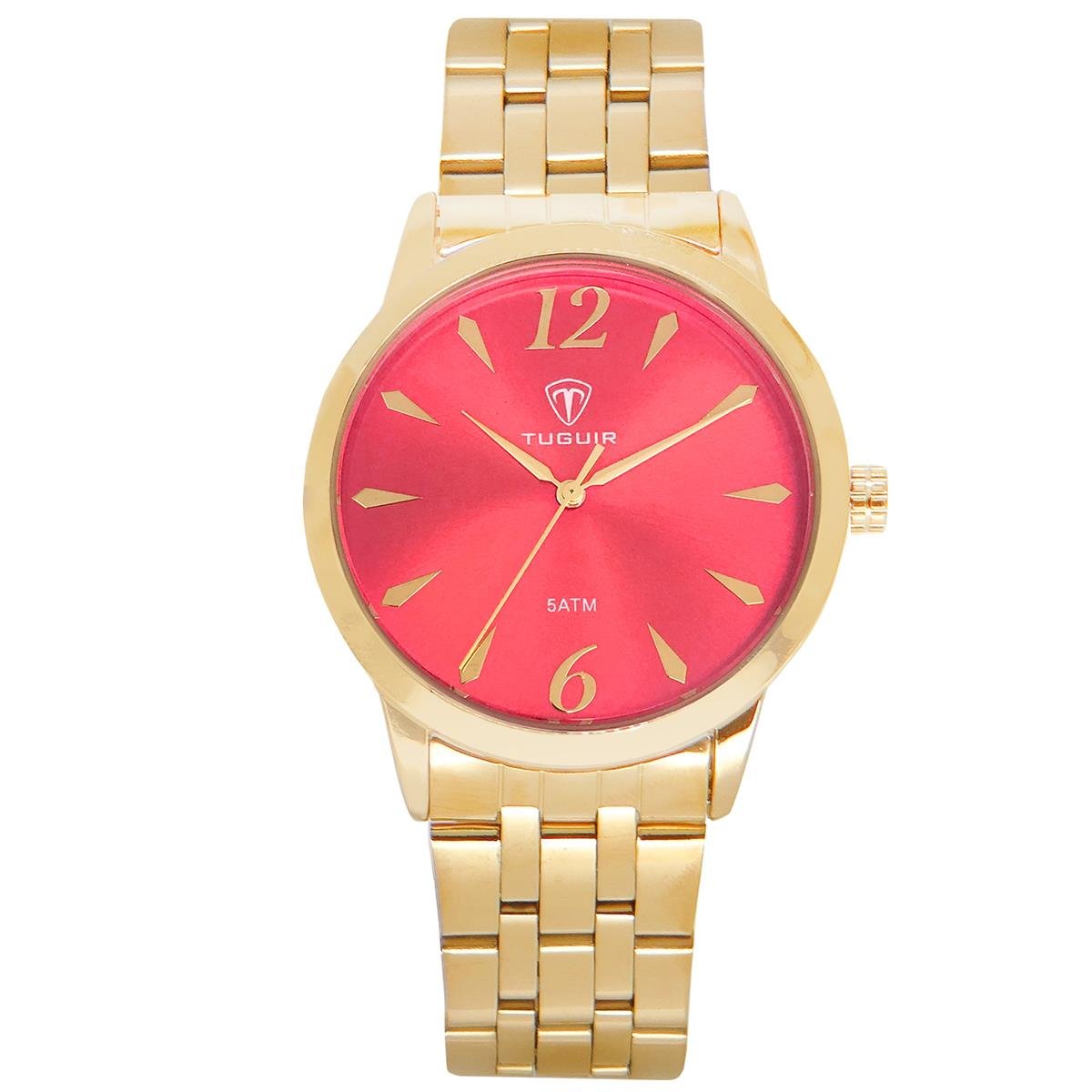 Relógio Tuguir Feminino Ref: Tg141 Tg30102 Casual Dourado Dourado 2