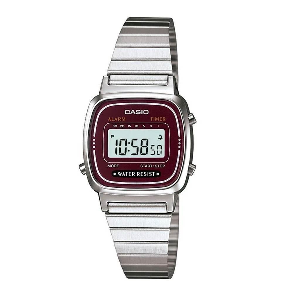Relógio Casio Feminino Ref: La670wa-4df Vintage Prateado Prata 1