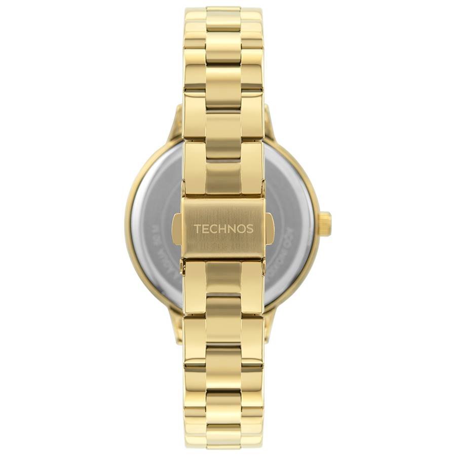 Relógio Technos Feminino Ref: 2039du/1x Fashion Brilho Dourado Dourado 3