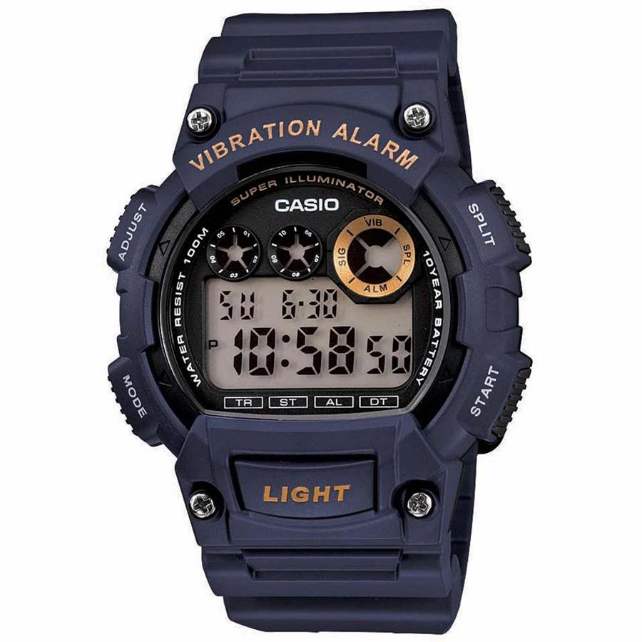 Relógio Casio Masculino Ref: W-735h-2avdf Alarme Vibratório Azul 1
