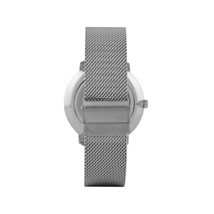 Relógio Oslo Masculino Ref: Ombsssvd0003 D1sx Slim Mesh Prateado Prata 3