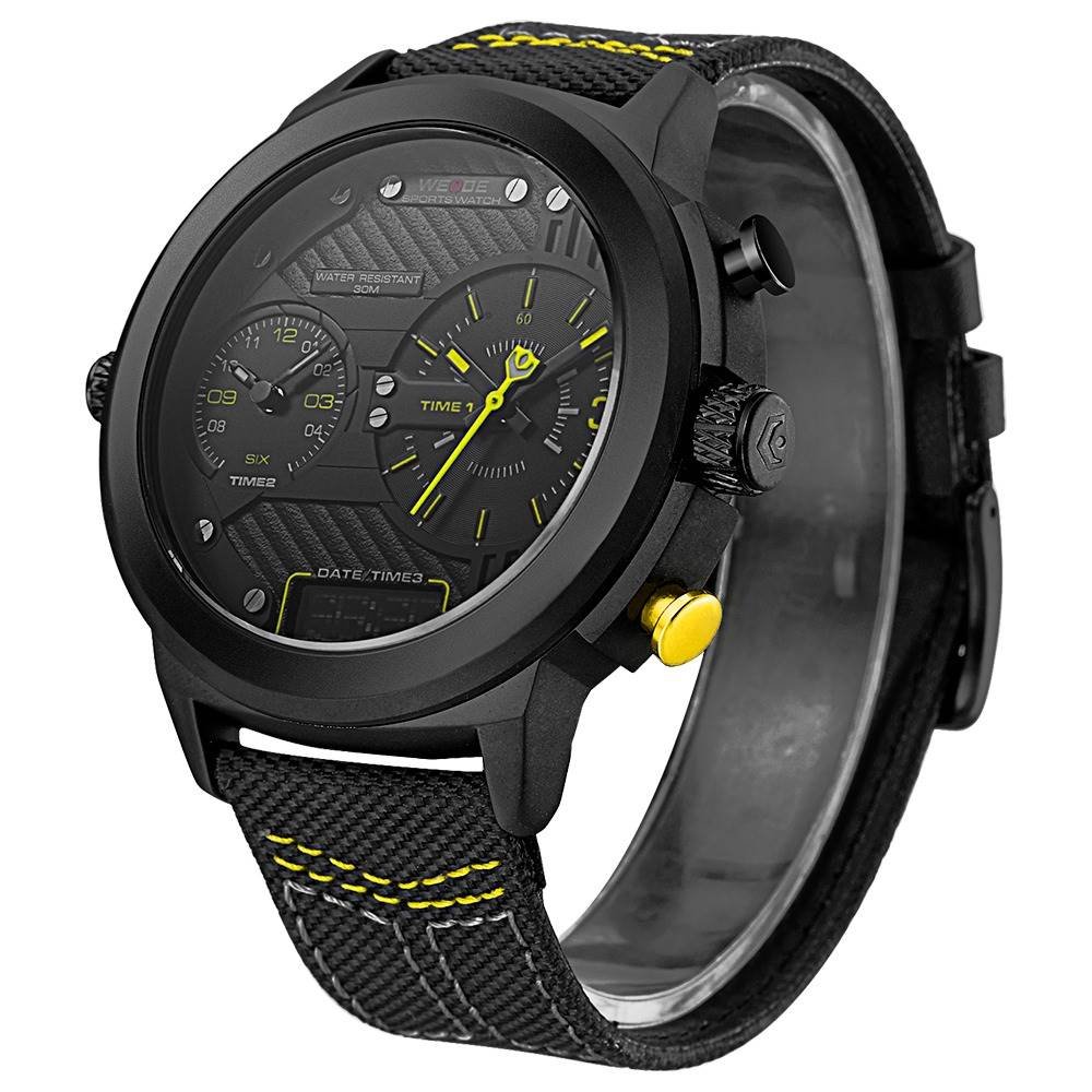 Relógio Weide Masculino Ref: Wh6405b A10612 Anadigi Oversized Black Preto 2