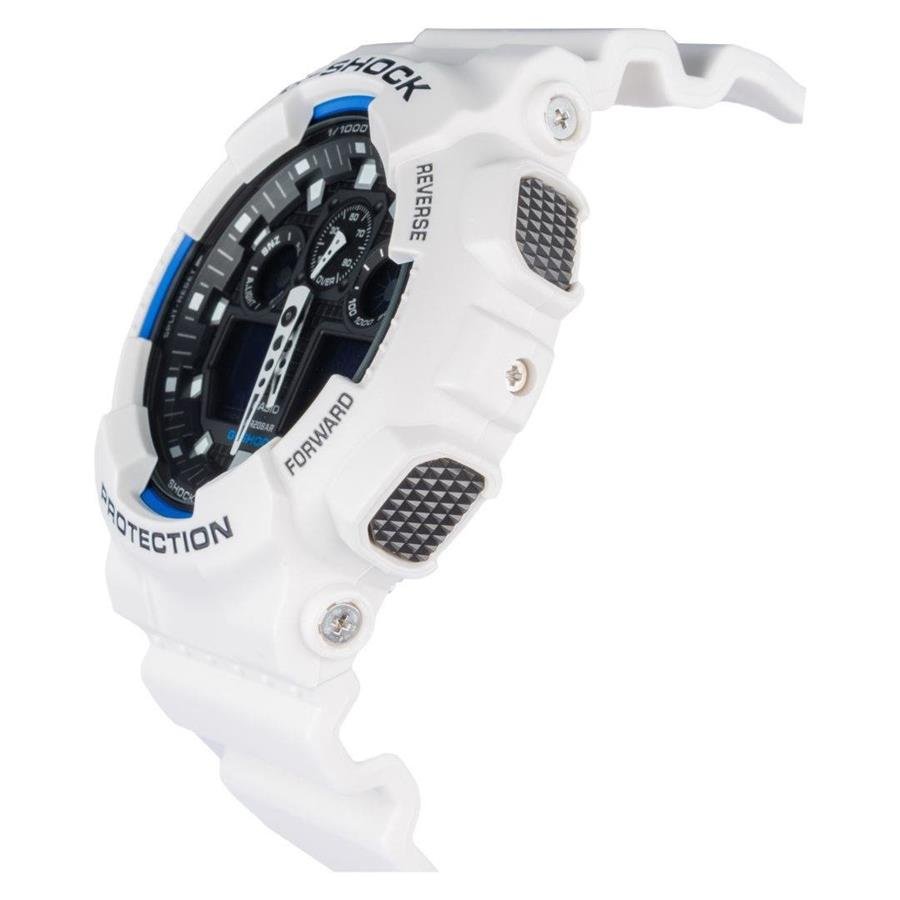 Relógio Casio Masculino Ref: Ga-100b-7adr G-Shock Anadigi Branco 3
