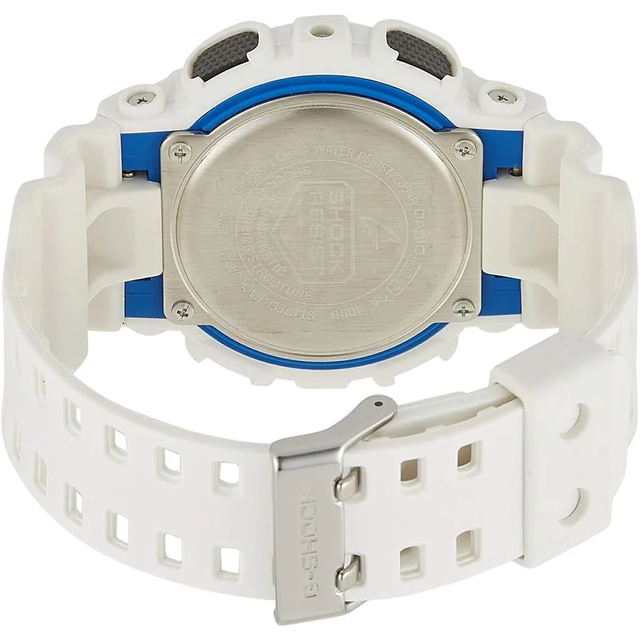 Relógio Casio Masculino Ref: Ga-100b-7adr G-Shock Anadigi Branco 4