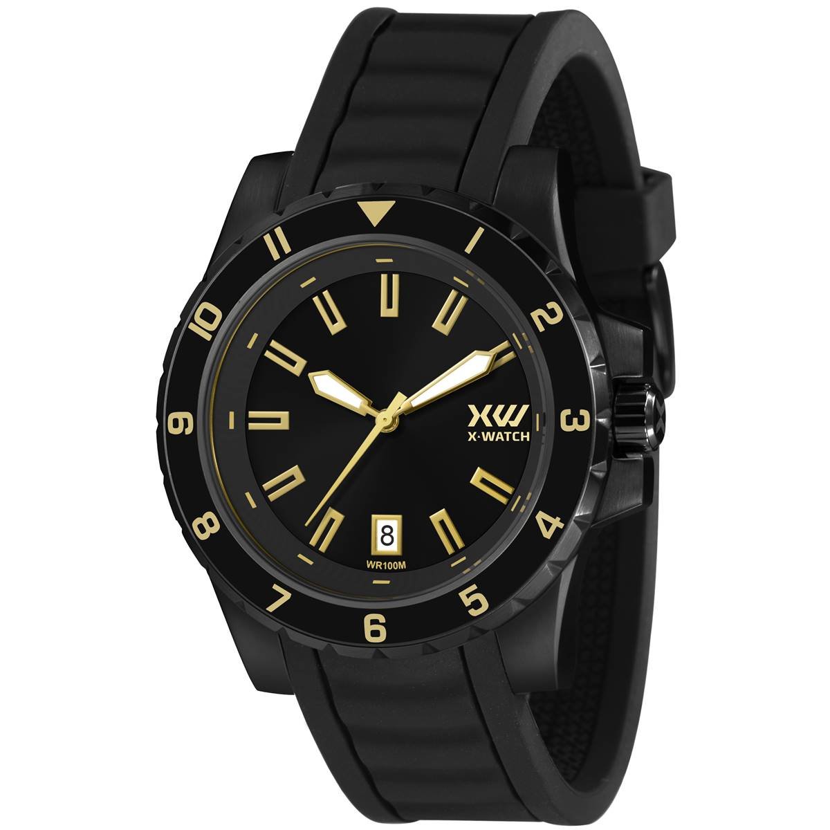 Relógio X-Watch Masculino Ref: Xmnp1010 P1sx Esportivo Black Preto 1