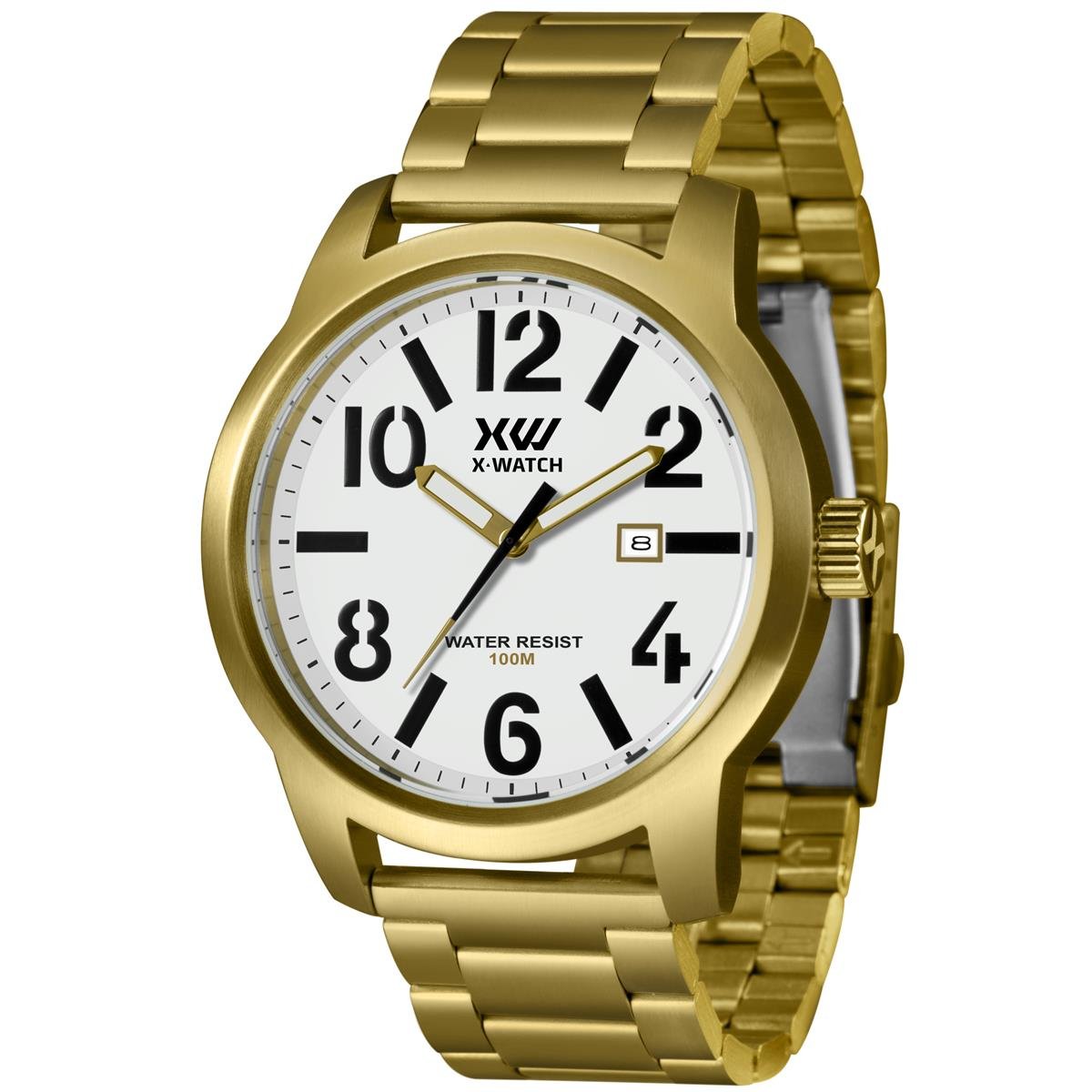 Relógio X-Watch Masculino Ref: Xfgs1001 B2kx Esportivo Dourado Dourado 1