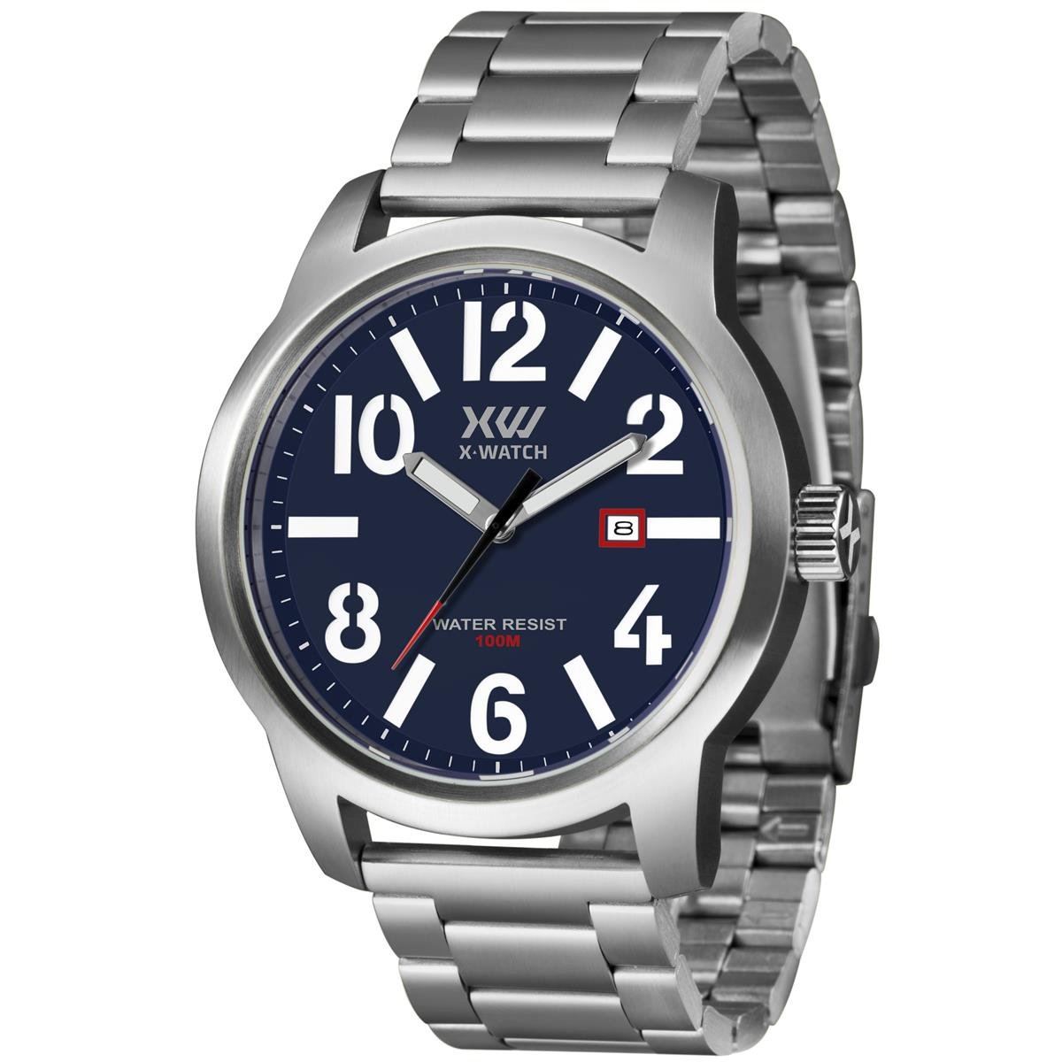 Relógio X-Watch Masculino Ref: Xfss1001 D2sx Esportivo Prateado Prata 1