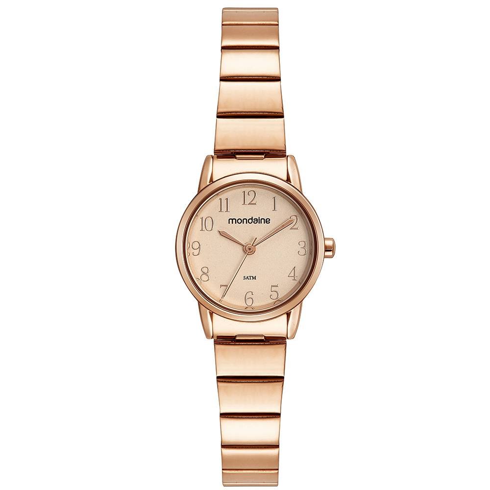 Relogio Mondaine Feminino Ref: 32490lpmvre3 Casual Rosé Dourado 1