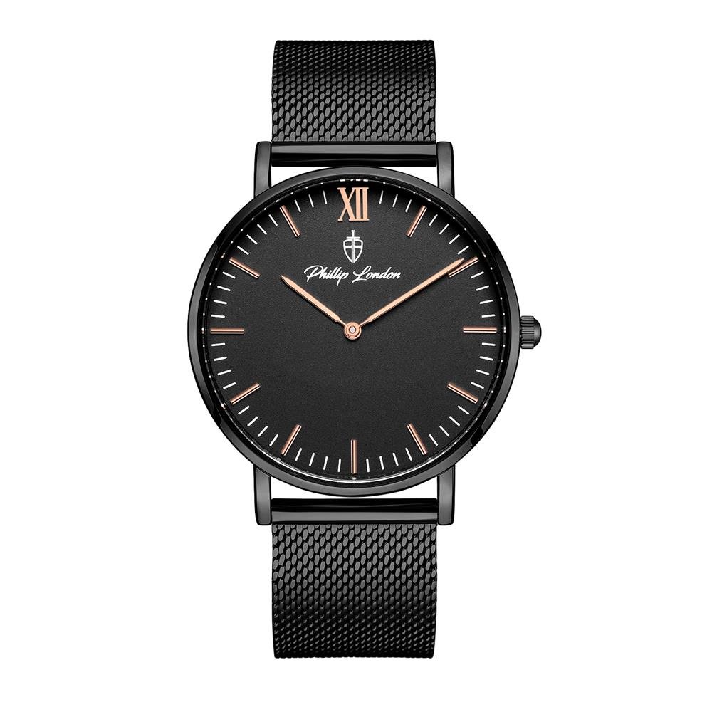 Relógio Phillip London Masculino Ref: Pl80369113m Pr N Casual Black