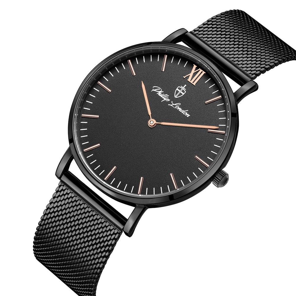 Relógio Phillip London Masculino Ref: Pl80369113m Pr N Casual Black Preto 2