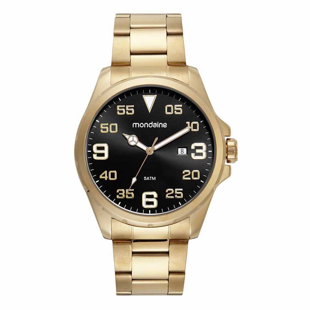 Relogio Mondaine Masculino Ref: 32539gpmvde1 Casual Dourado Dourado 1