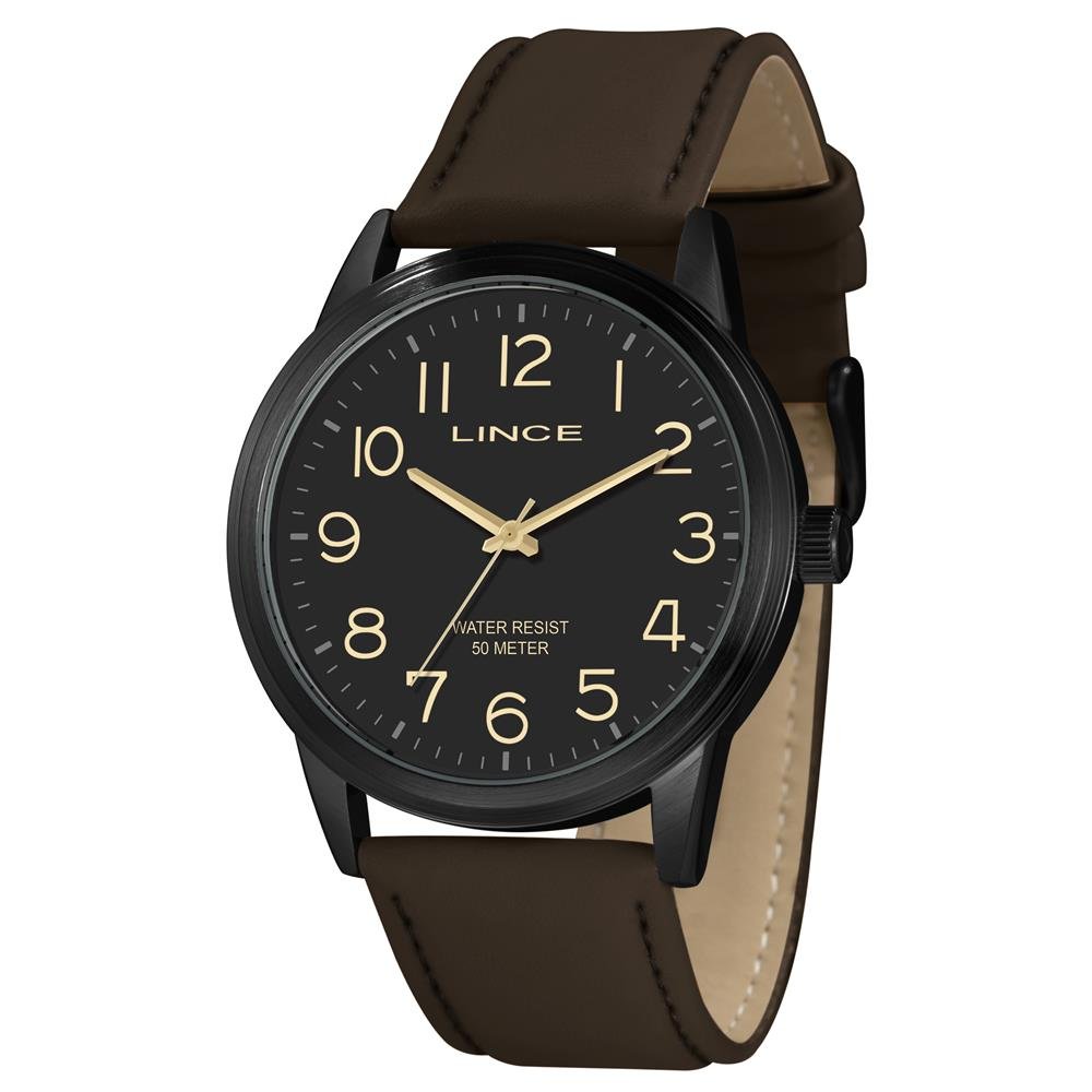 Relógio Lince Masculino Ref: Mrch190l46 P2nx Casual Black Marrom