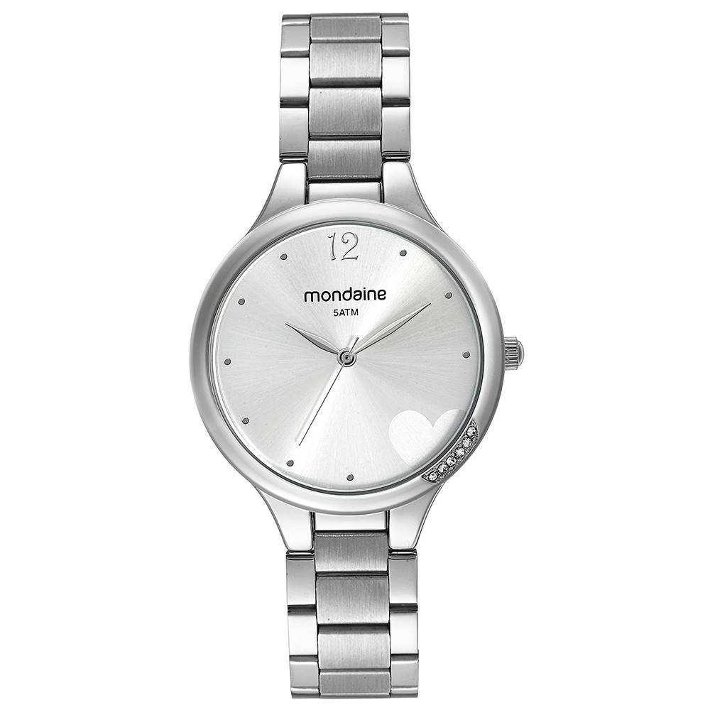 Relogio Mondaine Feminino Ref: 32215l0mvne4 Coração Prateado