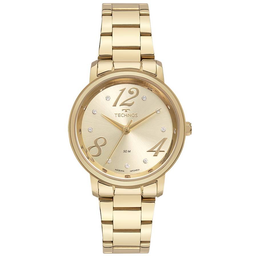 Relógio Technos Feminino Ref: 2035mya/1d Elegance Dourado