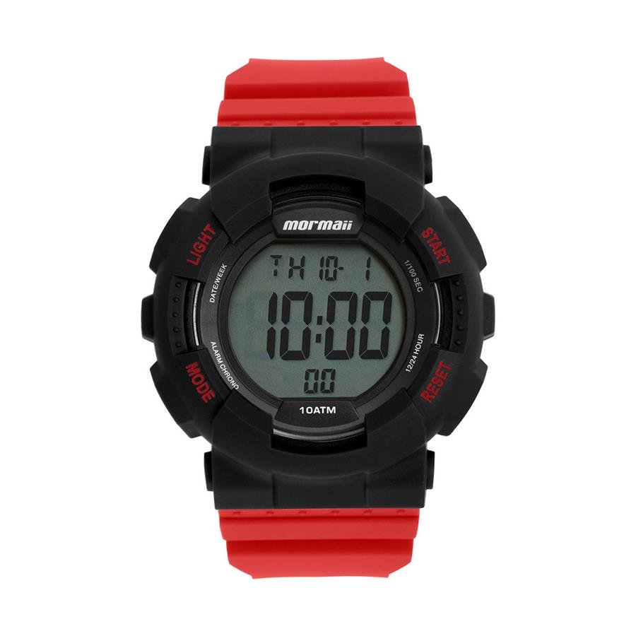 Relógio Mormaii Masculino Ref: Mo3415ae/8r Esportivo Digital Vermelho Multicores 1