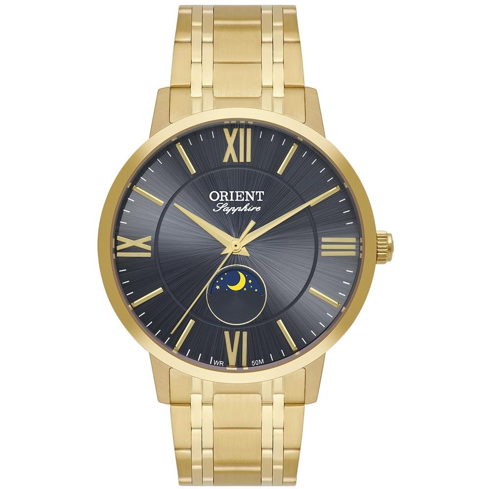 Relógio Orient Masculino Ref: Mgss0002 G3kx Fases da Lua Dourado Dourado 1